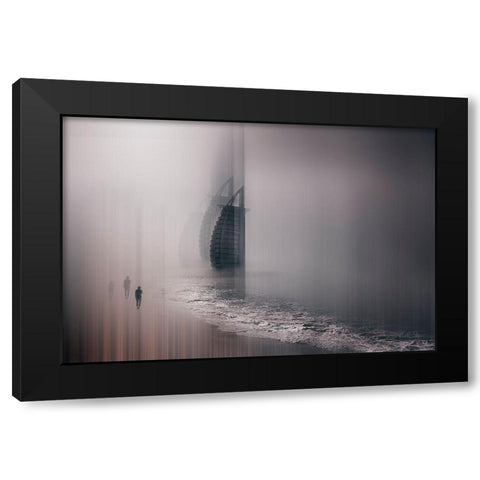 Burj Al Arab Black Modern Wood Framed Art Print with Double Matting by Chiriaco, Carmine