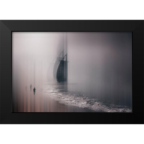 Burj Al Arab Black Modern Wood Framed Art Print by Chiriaco, Carmine