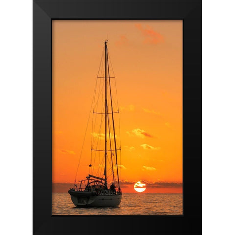 The Last Sunset. Black Modern Wood Framed Art Print by Tudose, Adrian