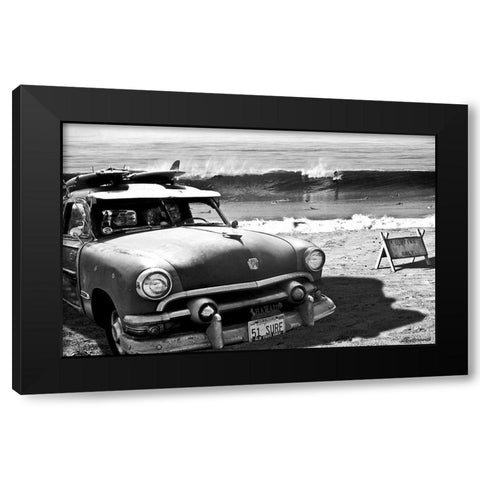 Old Guys Rule Black Modern Wood Framed Art Print with Double Matting by Butterworth, Larry