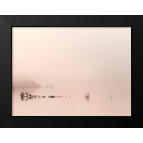 Lake Black Modern Wood Framed Art Print by Lorenzetti, Andrea