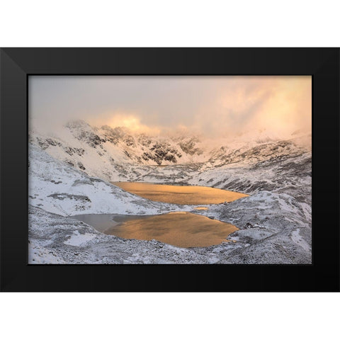 The Light Black Modern Wood Framed Art Print by Mierzejewski, Krzysztof