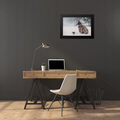 * Black Modern Wood Framed Art Print by Barantseva, Olga