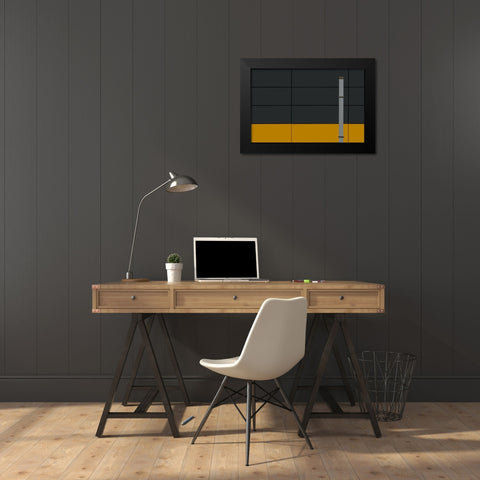 Standing Alone Black Modern Wood Framed Art Print by Niezen, Jan