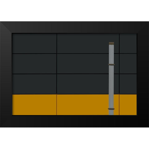 Standing Alone Black Modern Wood Framed Art Print by Niezen, Jan