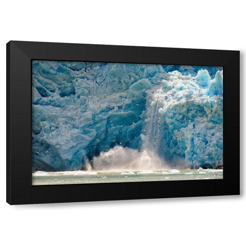 We Are Melting Black Modern Wood Framed Art Print by Guevara Vivanco, Carlos