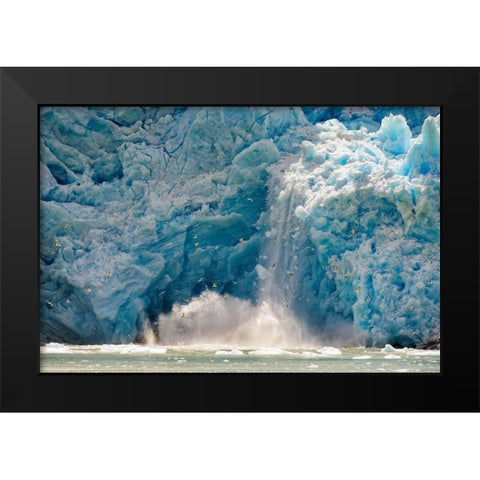 We Are Melting Black Modern Wood Framed Art Print by Guevara Vivanco, Carlos