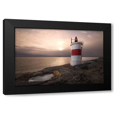 Femapre Black Modern Wood Framed Art Print with Double Matting by Lindsten, Christian