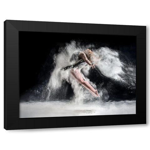 Frenzy Black Modern Wood Framed Art Print by Pentony Ma, Pauline