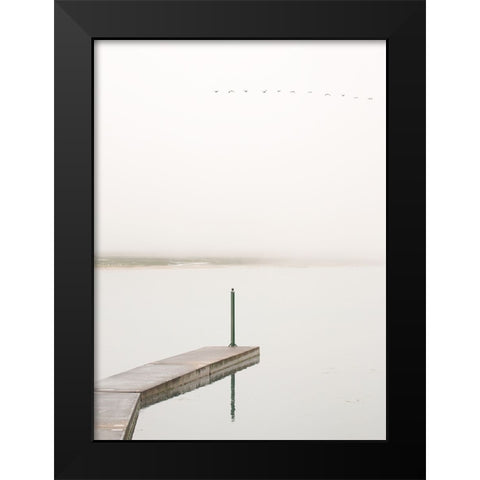 Semaphore In Green Black Modern Wood Framed Art Print by Concepcion Alvarado, Jesus