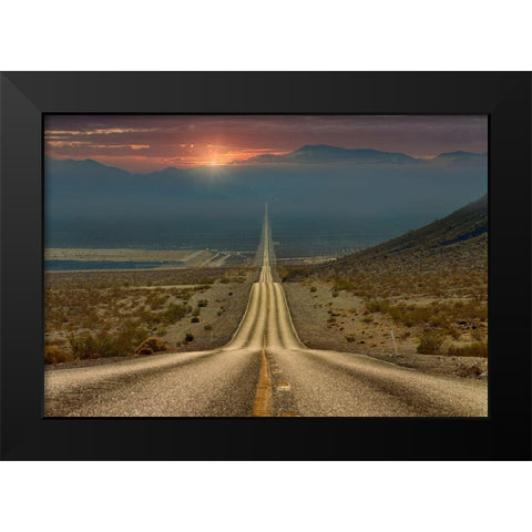 My Way... Black Modern Wood Framed Art Print by Shatov, Gennady