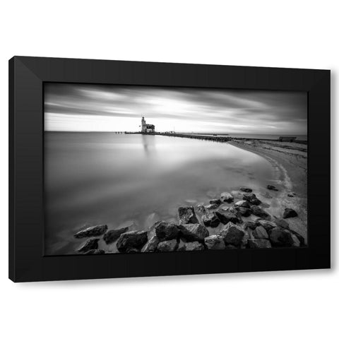 The Marken Black Modern Wood Framed Art Print with Double Matting by Mierzejewski, Krzysztof