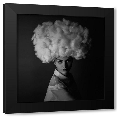 Nilofar Black Modern Wood Framed Art Print by Hamidnezhad, Amin