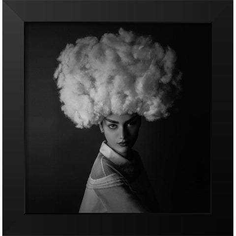 Nilofar Black Modern Wood Framed Art Print by Hamidnezhad, Amin