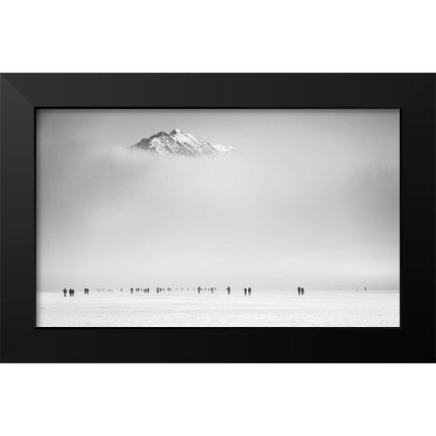 Under The Mountain Black Modern Wood Framed Art Print by Krivec, Ales