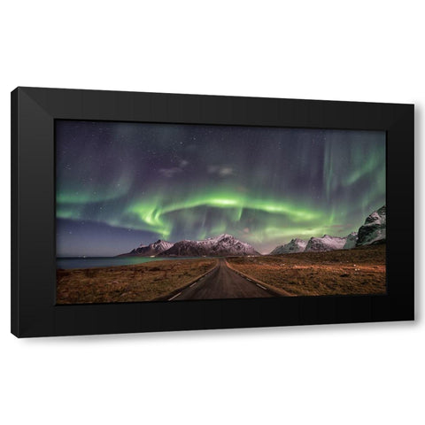 Road To Boreal Black Modern Wood Framed Art Print by Perdomo, Pablo