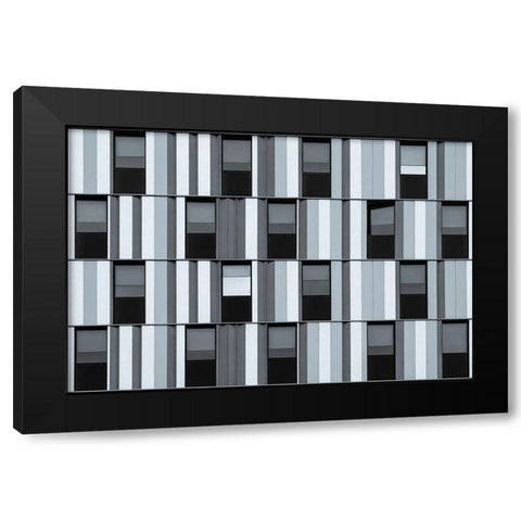 Repetitive Patterns Black Modern Wood Framed Art Print with Double Matting by Vangindertael, Luc