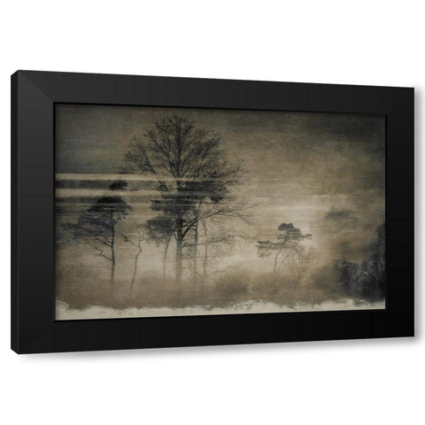 Old Postcard Black Modern Wood Framed Art Print by Talen, Nel