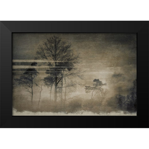Old Postcard Black Modern Wood Framed Art Print by Talen, Nel