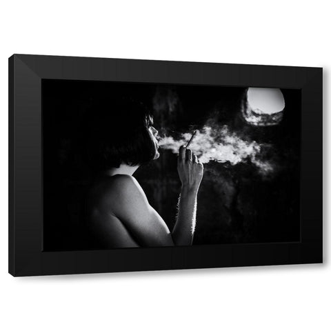 In The Smoke Black Modern Wood Framed Art Print by Dixon, Colin