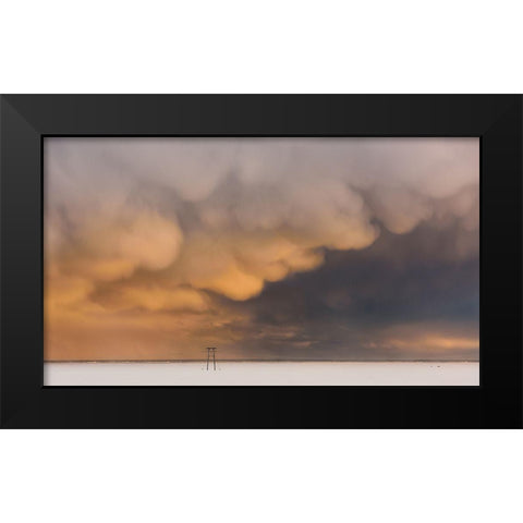 Sunset Clouds Black Modern Wood Framed Art Print by Li, Austin