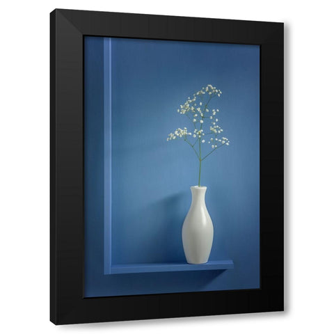 Simplicity Black Modern Wood Framed Art Print by Clough, Stephen