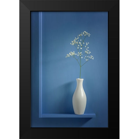 Simplicity Black Modern Wood Framed Art Print by Clough, Stephen