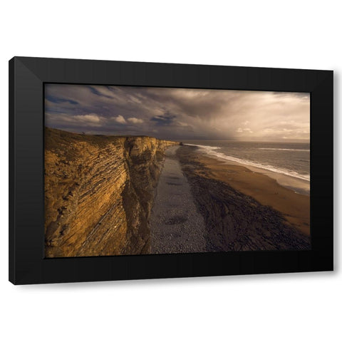 A Walk Black Modern Wood Framed Art Print by Lach, Milos