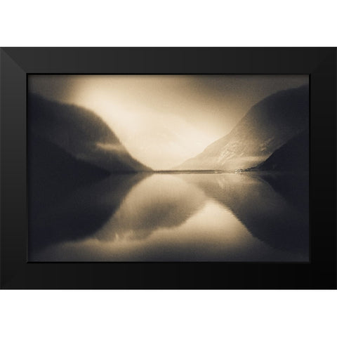 Glow In The Dark Black Modern Wood Framed Art Print by Davidsson, Gustav
