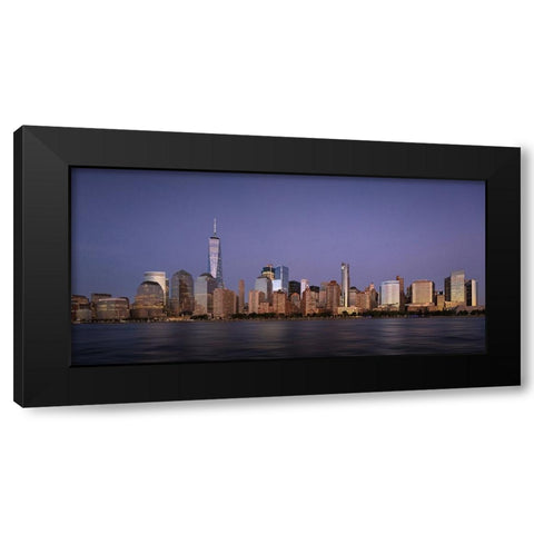 M A N H A T T A N Black Modern Wood Framed Art Print by Fegari