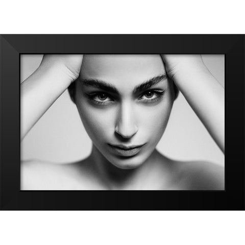 Bravo Black Modern Wood Framed Art Print by Hamidnezhad, Amin