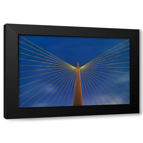 Metal Angel Black Modern Wood Framed Art Print by Ferrero, Ivan