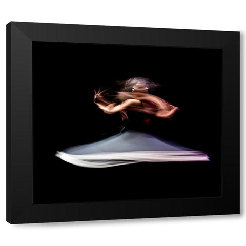 The Last Dance Of Death Black Modern Wood Framed Art Print with Double Matting by Tabate, Mohcine