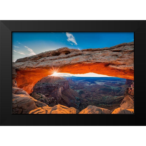 Sunrise At Mesa Arch Black Modern Wood Framed Art Print by Zheng, Michael
