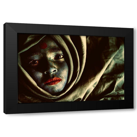 Untitled Black Modern Wood Framed Art Print by Meir Levi, Miki