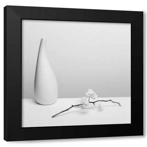 Pure Black Modern Wood Framed Art Print by Oveckova, Kristina