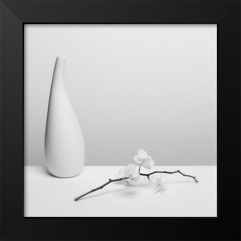 Pure Black Modern Wood Framed Art Print by Oveckova, Kristina