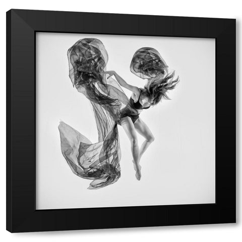 Falling To Earth Black Modern Wood Framed Art Print by Elgar, Peter