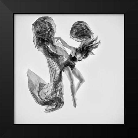 Falling To Earth Black Modern Wood Framed Art Print by Elgar, Peter