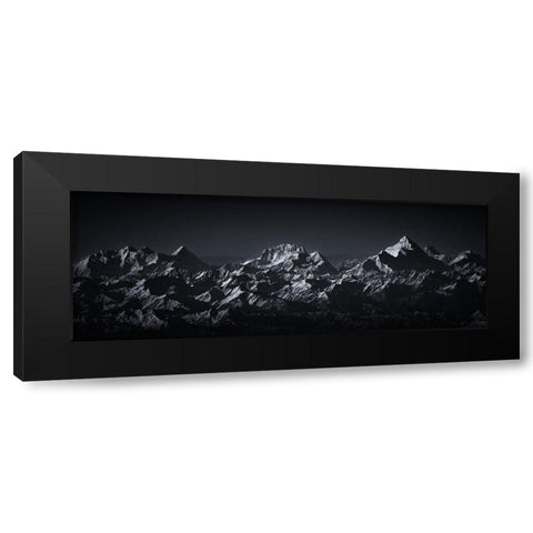 K2 The Abruzzi Spur Black Modern Wood Framed Art Print by Van Hoecke, Martin