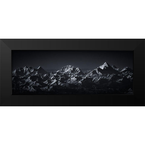 K2 The Abruzzi Spur Black Modern Wood Framed Art Print by Van Hoecke, Martin