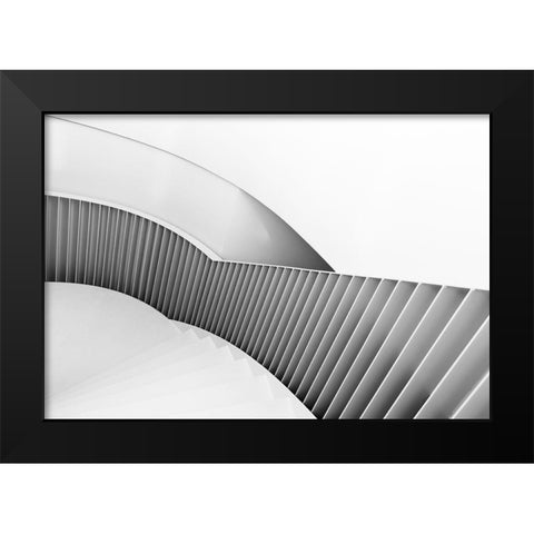 From The Right Black Modern Wood Framed Art Print by Van Son, Greetje