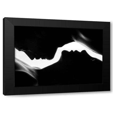 Men A Women Black Modern Wood Framed Art Print by Dashtrazmi, Hamze