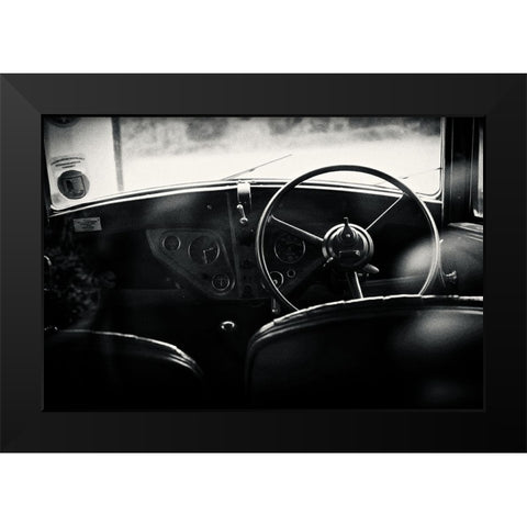 Rear Window Black Modern Wood Framed Art Print by Bland, Richard