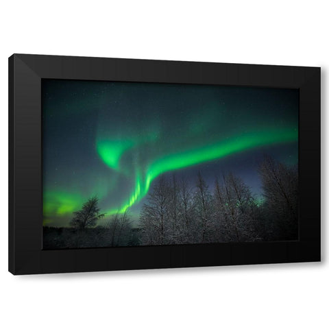 Aurora Split Black Modern Wood Framed Art Print by Leske, Mike