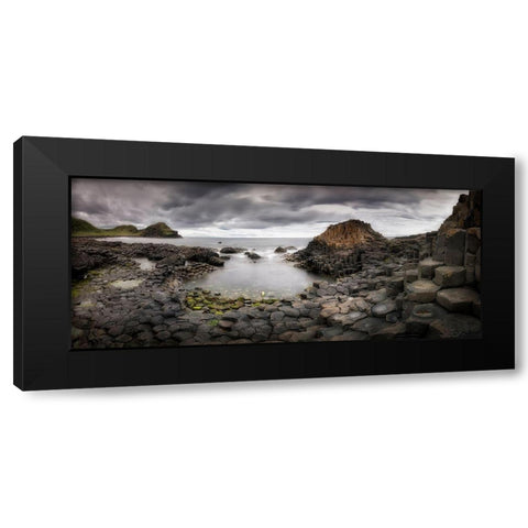 The Giants Causeway Black Modern Wood Framed Art Print by Romero Angueira, Yolanda