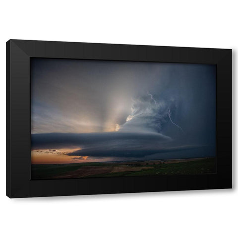 Nebraska Summer Black Modern Wood Framed Art Print by Fisher, Alexander
