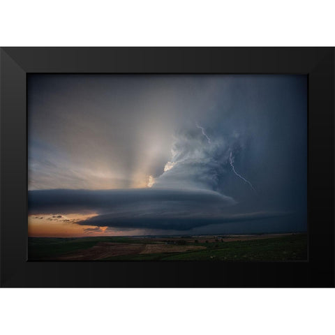 Nebraska Summer Black Modern Wood Framed Art Print by Fisher, Alexander