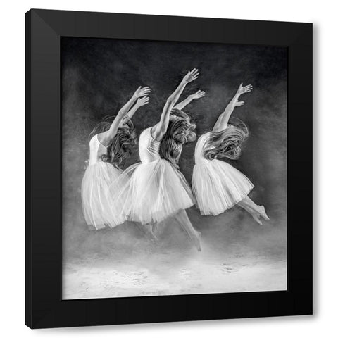 The Three Dancers Black Modern Wood Framed Art Print by Pentony Ma, Pauline