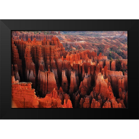 Red City Black Modern Wood Framed Art Print by Li, Austin